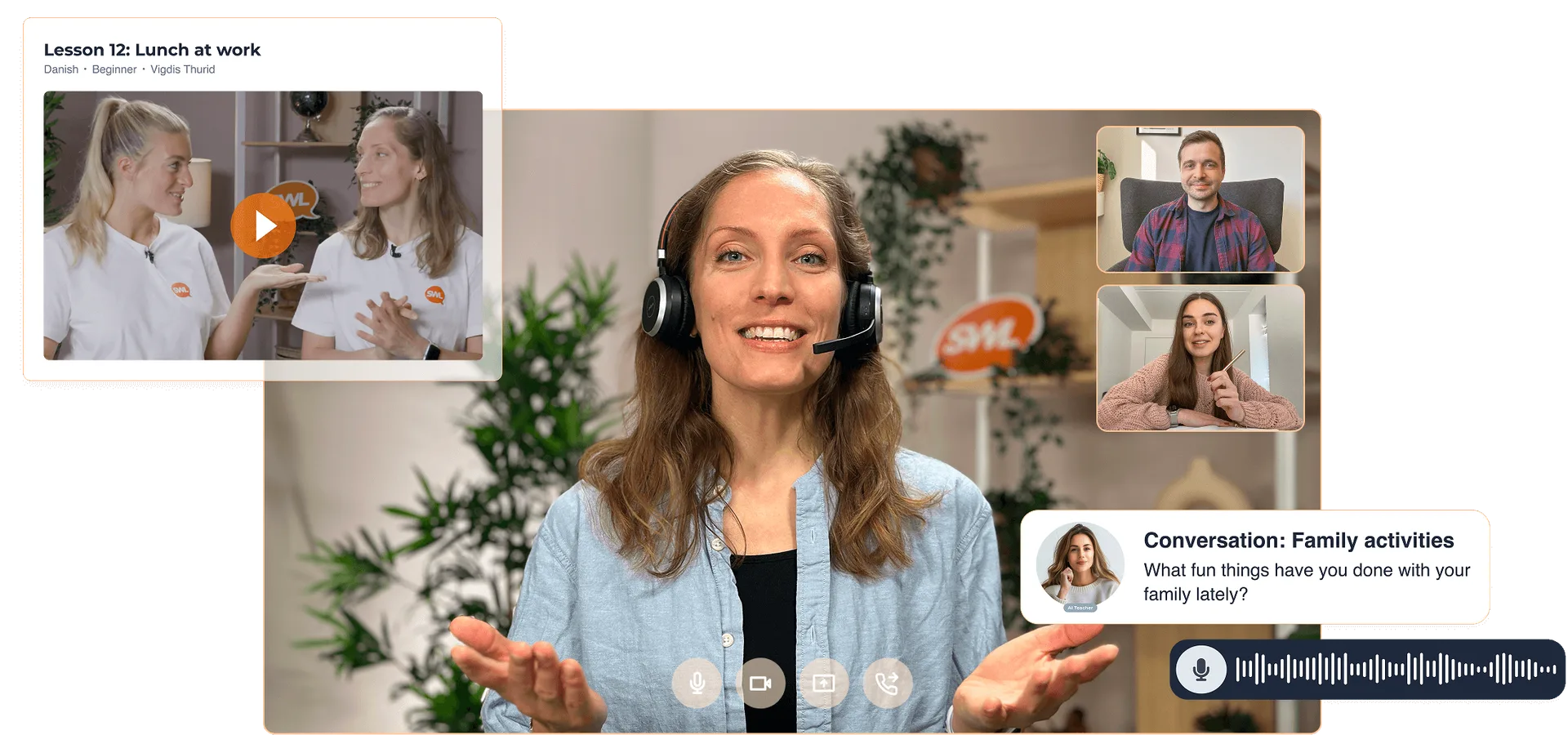 Learners in Swap Language video lessons